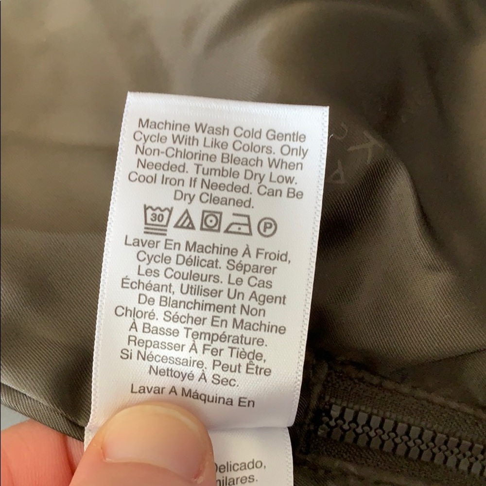 Donna Karan Reglandy Hooded Quilted Coat - Olive M - Picture 9 of 10